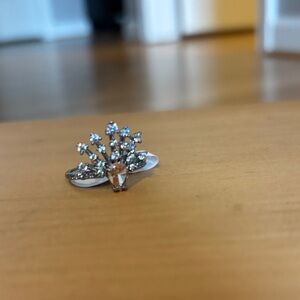 Elegant Silver and Gold Women's Ring - Bomb Party Ring NEW